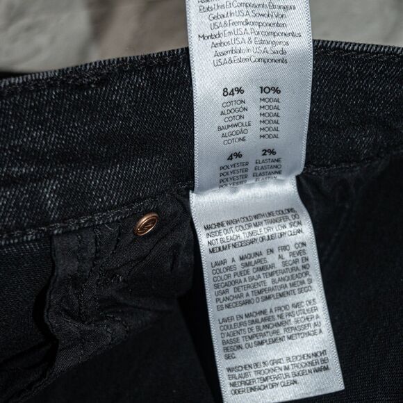 MOTHER denim Super Stunner Jeans Ankle Fray in Baa Baa Black Sheep sz 27 - Picture 9 of 13